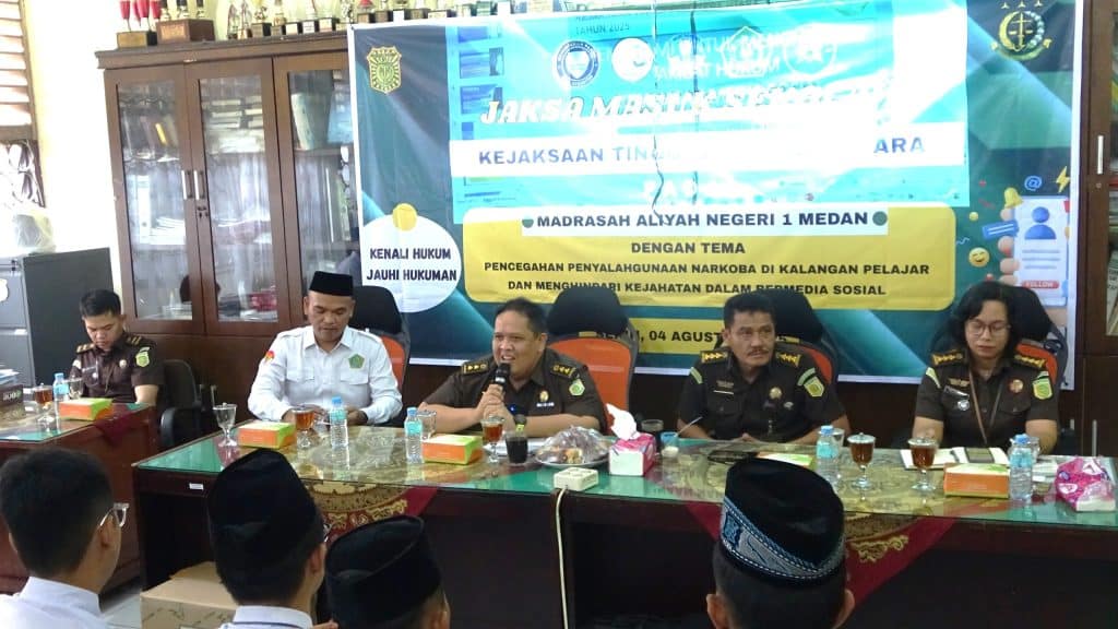 Kejati Sumut Ajak Siswa MAN 1 Medan Jauhi Narkoba dan Bijak Bermedia Sosial